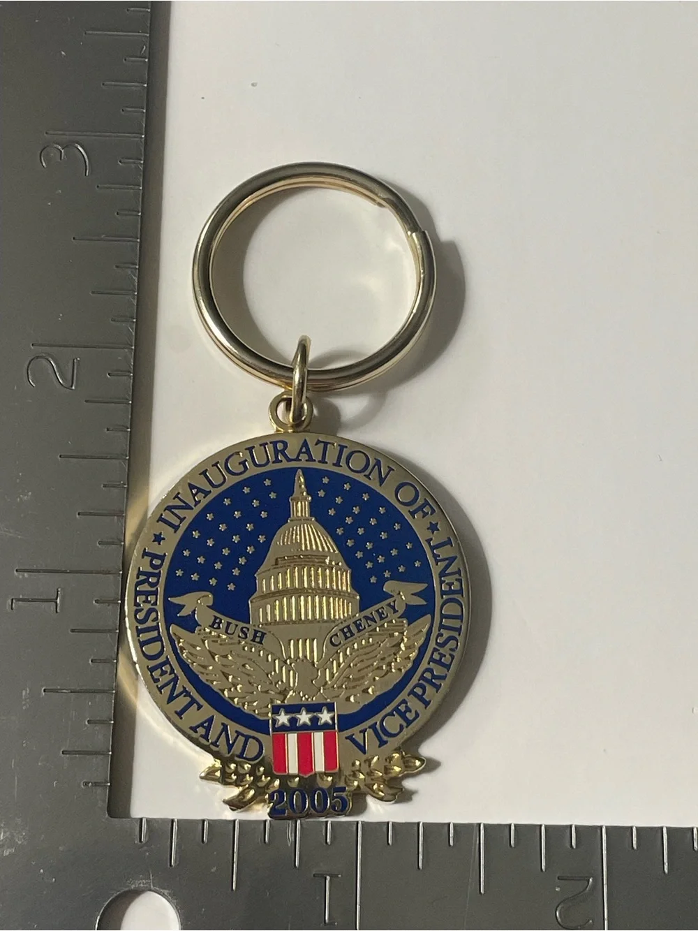 Vintage Inauguration of President Busch and Vice President Cheney 2005 Keychain